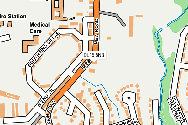 DL15 8NB map - OS OpenMap – Local (Ordnance Survey)