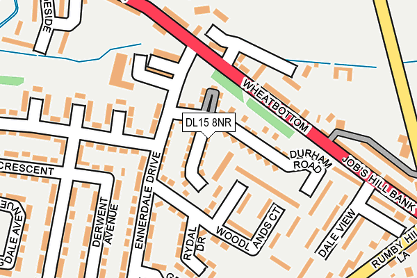 DL15 8NR map - OS OpenMap – Local (Ordnance Survey)