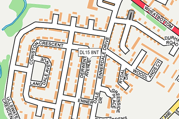DL15 8NT map - OS OpenMap – Local (Ordnance Survey)