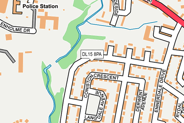 DL15 8PA map - OS OpenMap – Local (Ordnance Survey)