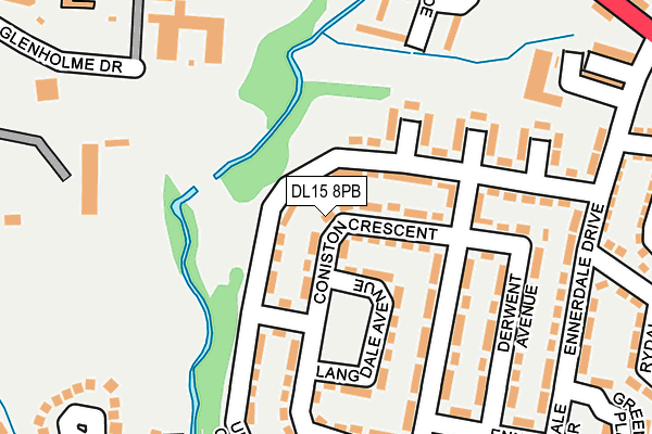 DL15 8PB map - OS OpenMap – Local (Ordnance Survey)