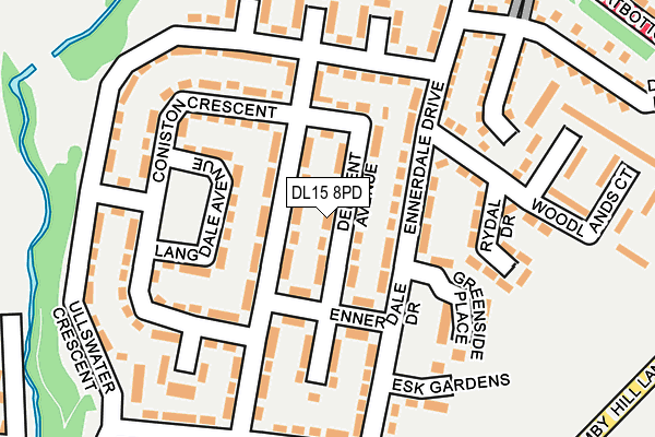 DL15 8PD map - OS OpenMap – Local (Ordnance Survey)