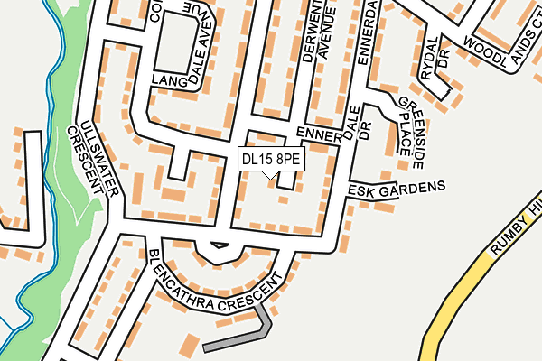 DL15 8PE map - OS OpenMap – Local (Ordnance Survey)