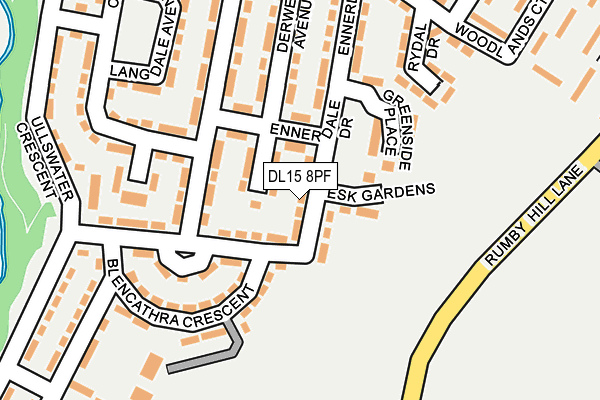 DL15 8PF map - OS OpenMap – Local (Ordnance Survey)