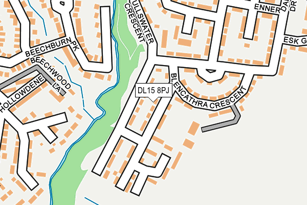 DL15 8PJ map - OS OpenMap – Local (Ordnance Survey)