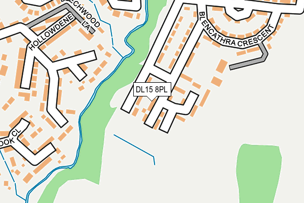 DL15 8PL map - OS OpenMap – Local (Ordnance Survey)