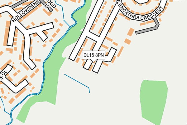 DL15 8PN map - OS OpenMap – Local (Ordnance Survey)