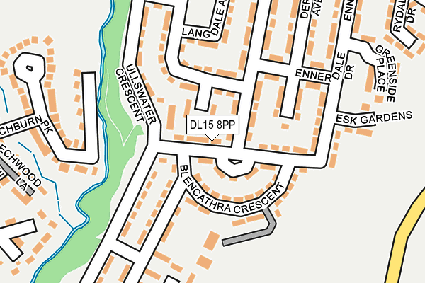DL15 8PP map - OS OpenMap – Local (Ordnance Survey)