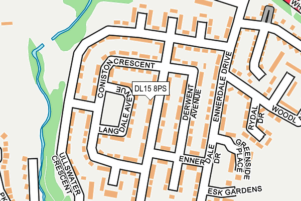 DL15 8PS map - OS OpenMap – Local (Ordnance Survey)
