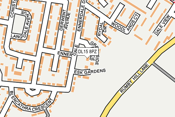 DL15 8PZ map - OS OpenMap – Local (Ordnance Survey)