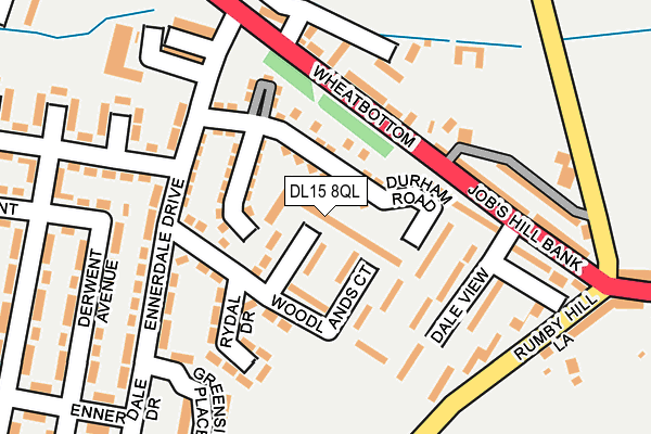 DL15 8QL map - OS OpenMap – Local (Ordnance Survey)