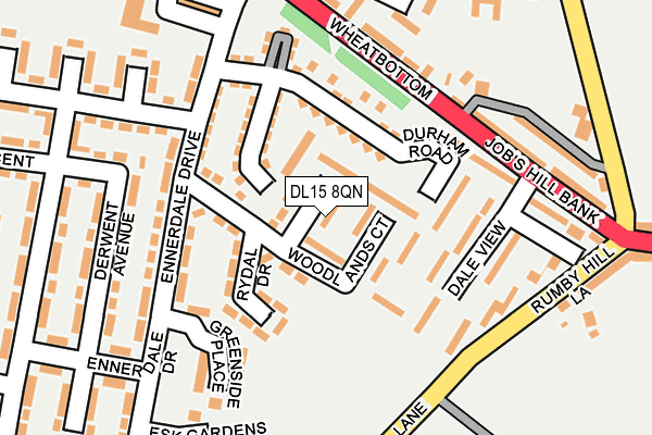 DL15 8QN map - OS OpenMap – Local (Ordnance Survey)