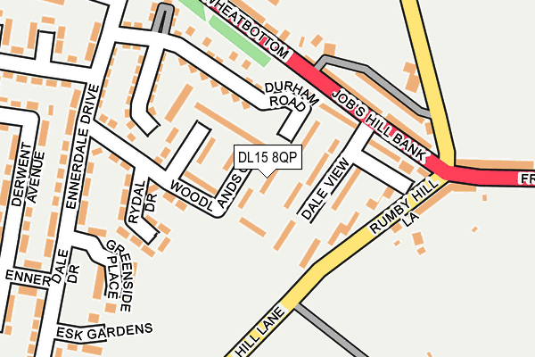 DL15 8QP map - OS OpenMap – Local (Ordnance Survey)