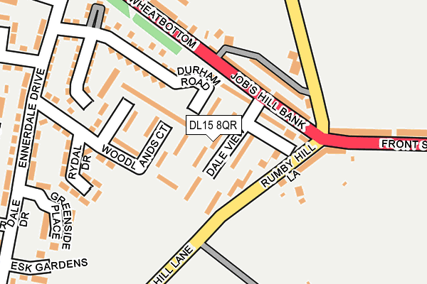 DL15 8QR map - OS OpenMap – Local (Ordnance Survey)