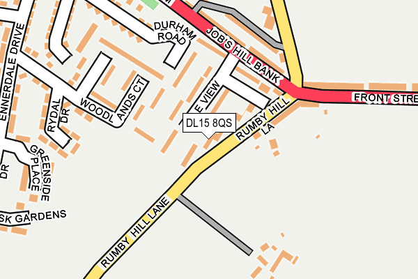DL15 8QS map - OS OpenMap – Local (Ordnance Survey)