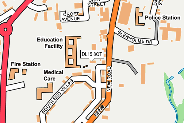 DL15 8QT map - OS OpenMap – Local (Ordnance Survey)