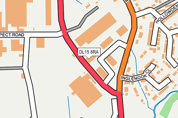 DL15 8RA map - OS OpenMap – Local (Ordnance Survey)