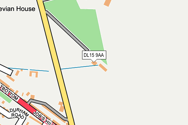 DL15 9AA map - OS OpenMap – Local (Ordnance Survey)