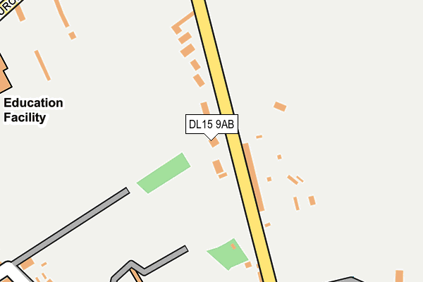 DL15 9AB map - OS OpenMap – Local (Ordnance Survey)