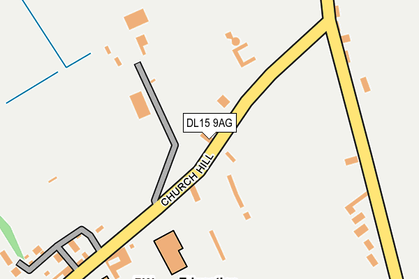 DL15 9AG map - OS OpenMap – Local (Ordnance Survey)
