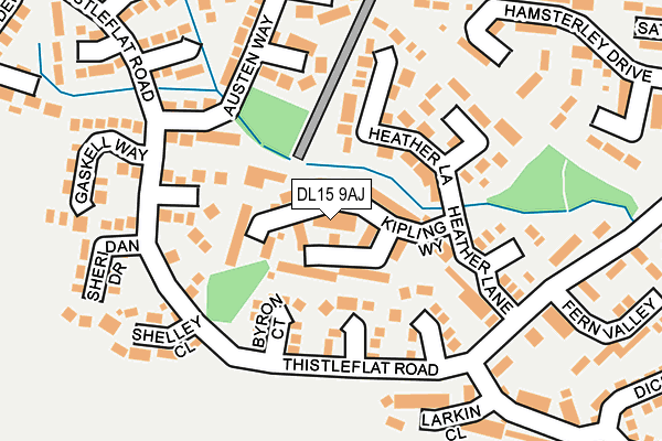 DL15 9AJ map - OS OpenMap – Local (Ordnance Survey)