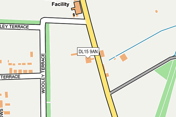 DL15 9AN map - OS OpenMap – Local (Ordnance Survey)