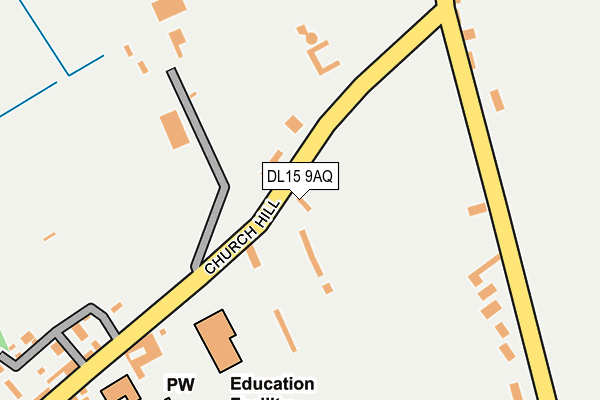 DL15 9AQ map - OS OpenMap – Local (Ordnance Survey)