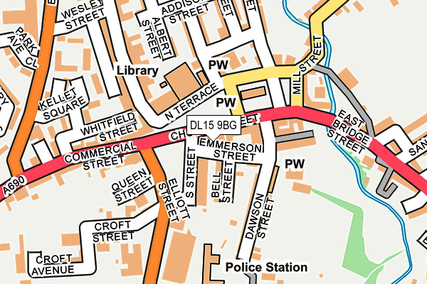 DL15 9BG map - OS OpenMap – Local (Ordnance Survey)