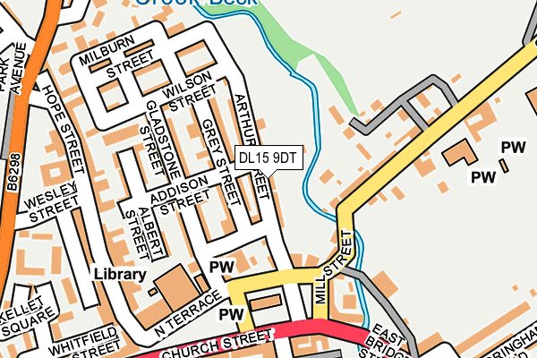 DL15 9DT map - OS OpenMap – Local (Ordnance Survey)