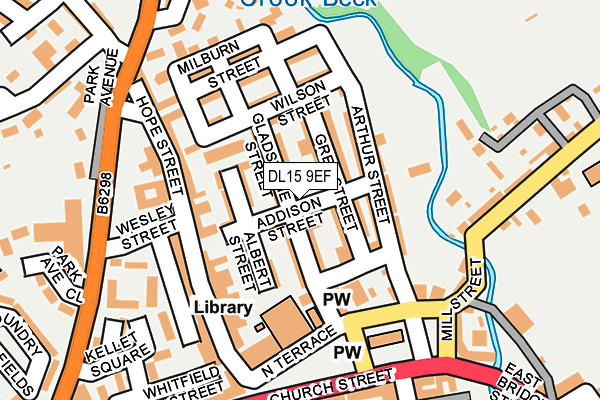 DL15 9EF map - OS OpenMap – Local (Ordnance Survey)