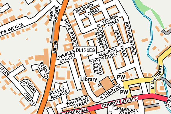 DL15 9EG map - OS OpenMap – Local (Ordnance Survey)