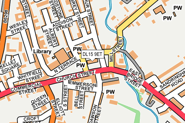 DL15 9ET map - OS OpenMap – Local (Ordnance Survey)