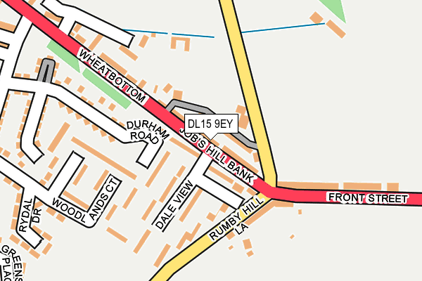 DL15 9EY map - OS OpenMap – Local (Ordnance Survey)