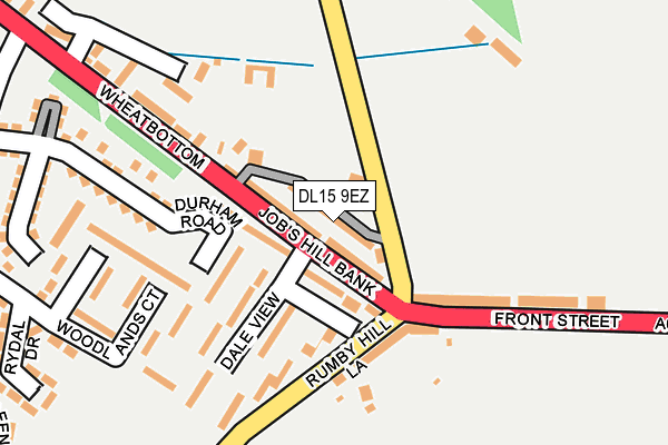 DL15 9EZ map - OS OpenMap – Local (Ordnance Survey)