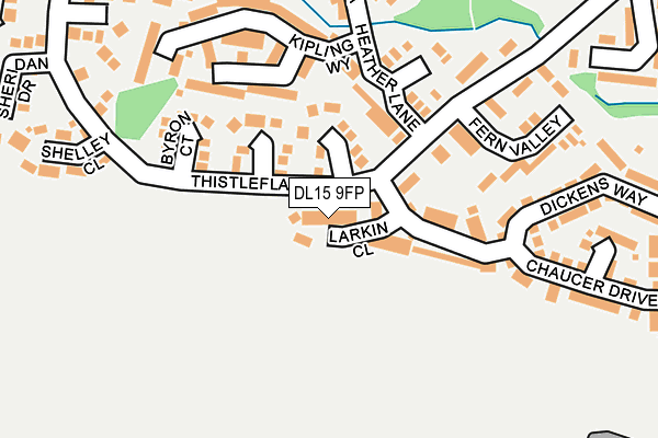 DL15 9FP map - OS OpenMap – Local (Ordnance Survey)