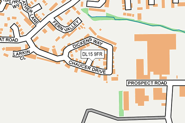 DL15 9FR map - OS OpenMap – Local (Ordnance Survey)