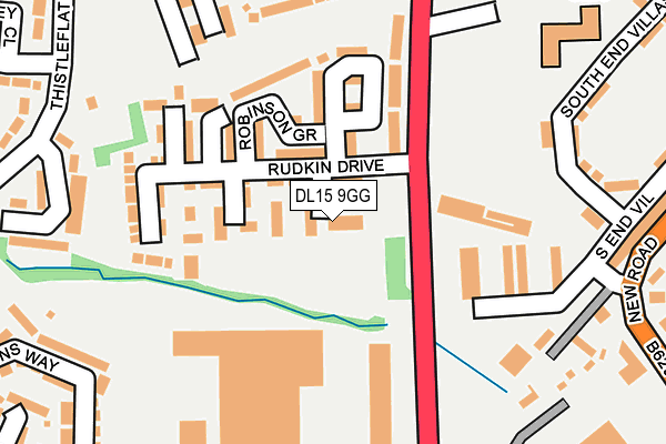 DL15 9GG map - OS OpenMap – Local (Ordnance Survey)