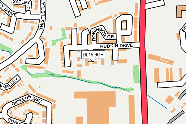 DL15 9GH map - OS OpenMap – Local (Ordnance Survey)