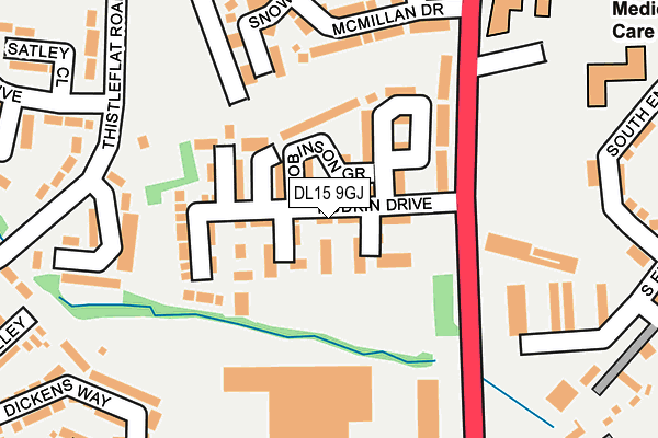 DL15 9GJ map - OS OpenMap – Local (Ordnance Survey)