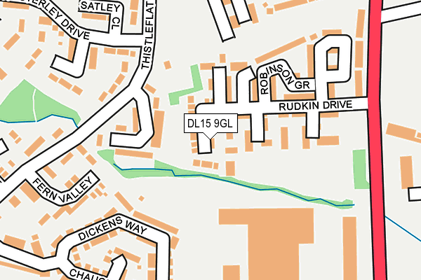 DL15 9GL map - OS OpenMap – Local (Ordnance Survey)