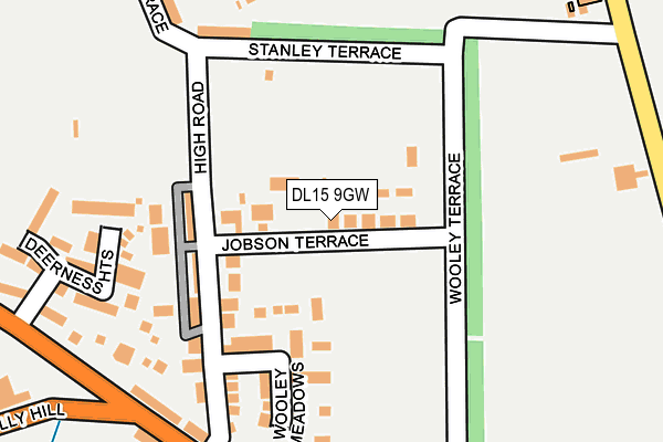 DL15 9GW map - OS OpenMap – Local (Ordnance Survey)