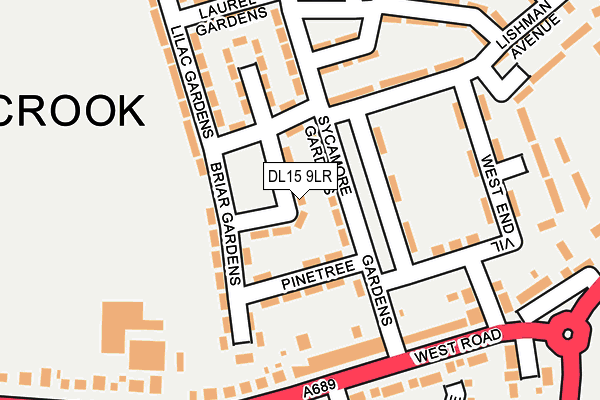 DL15 9LR map - OS OpenMap – Local (Ordnance Survey)