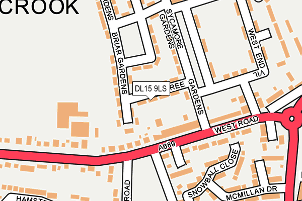 DL15 9LS map - OS OpenMap – Local (Ordnance Survey)