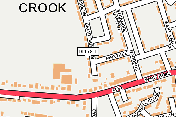 DL15 9LT map - OS OpenMap – Local (Ordnance Survey)
