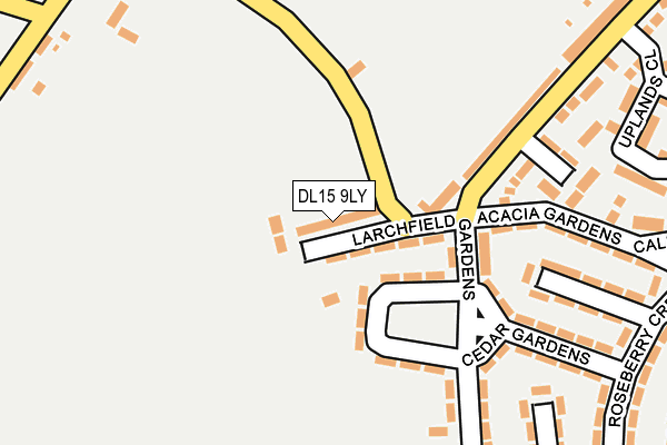 DL15 9LY map - OS OpenMap – Local (Ordnance Survey)