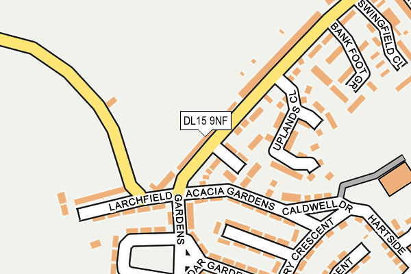 DL15 9NF map - OS OpenMap – Local (Ordnance Survey)