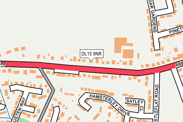 DL15 9NR map - OS OpenMap – Local (Ordnance Survey)