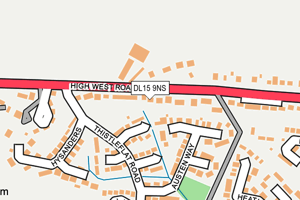 DL15 9NS map - OS OpenMap – Local (Ordnance Survey)