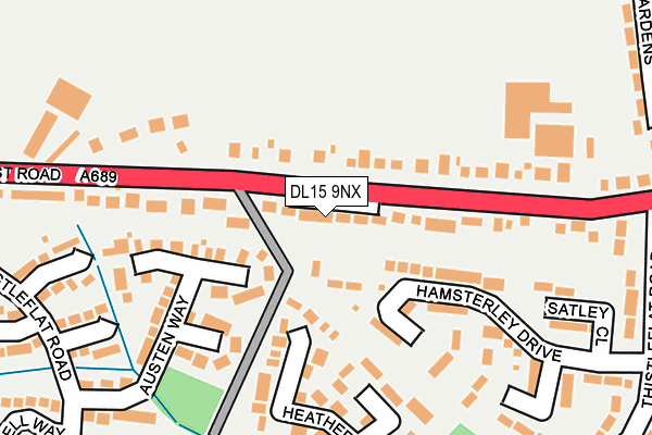 DL15 9NX map - OS OpenMap – Local (Ordnance Survey)