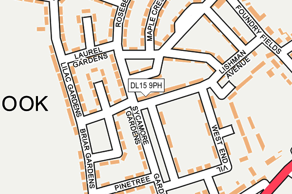 DL15 9PH map - OS OpenMap – Local (Ordnance Survey)